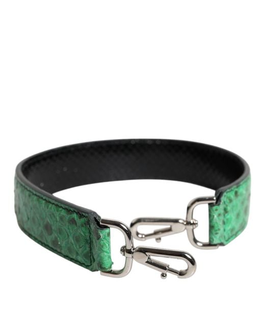 Dolce & Gabbana Green Exotic Leather Bag Shoulder Strap