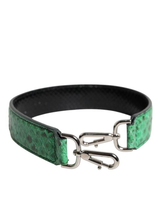 Dolce & Gabbana Green Exotic Leather Bag Shoulder Strap