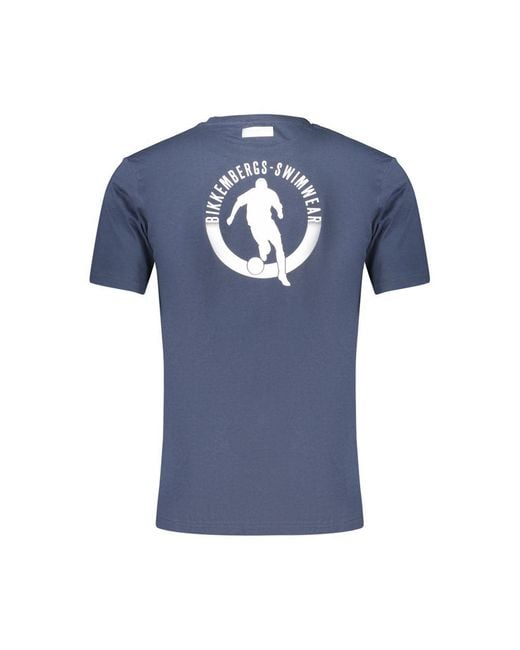 Bikkembergs Blue Cotton Men's T for men