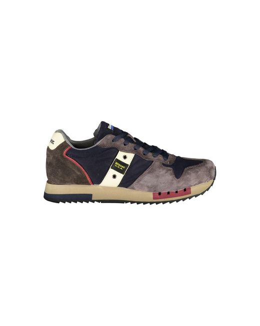Blauer Blue Sleek Designer Sneakers With Contrast Accents for men