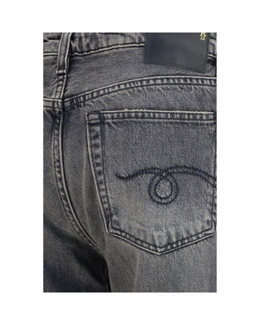 R13 Gray Cotton Straight