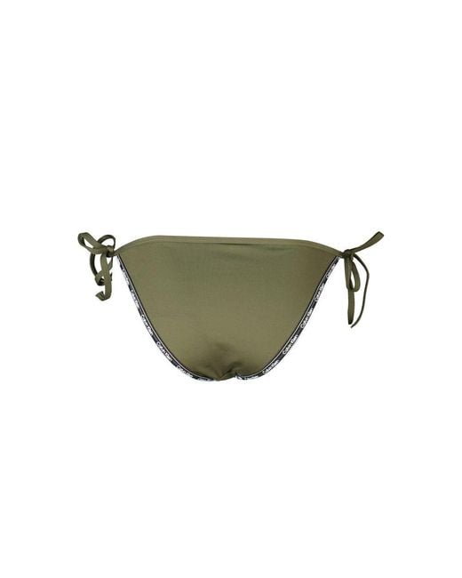 Calvin Klein Green Verde Polyester Woman Swim Brief