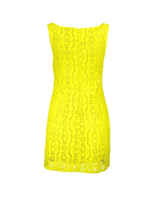 Desigual Yellow Polyester Sleeveless Dress