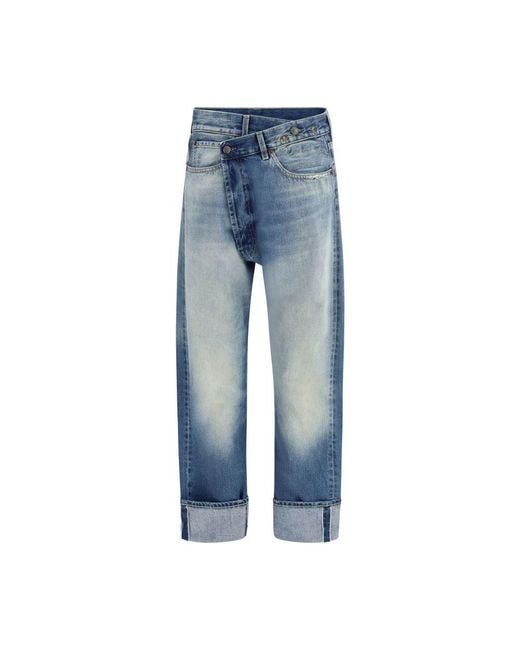 R13 Blue Cotton Straight