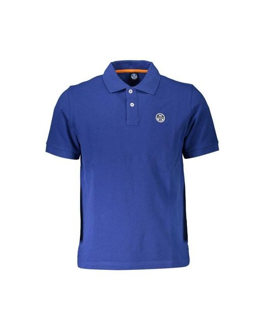 North Sails Blue Cotton Polo for men