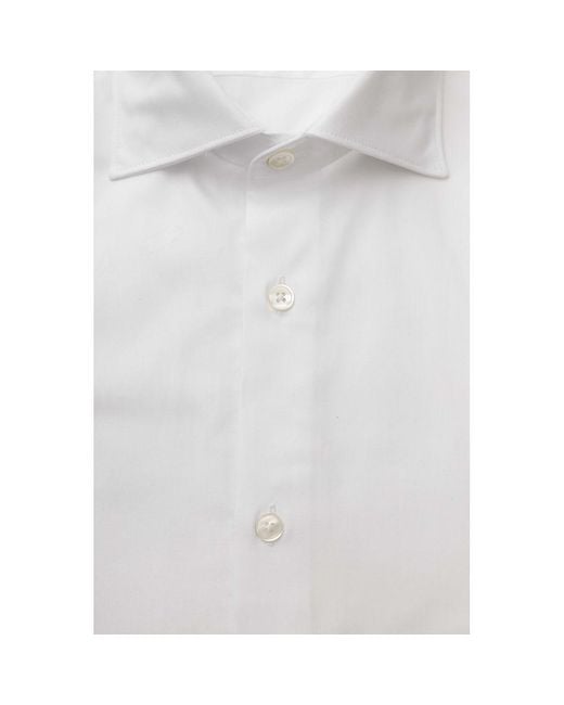 Bagutta White Cotton Shirt for men
