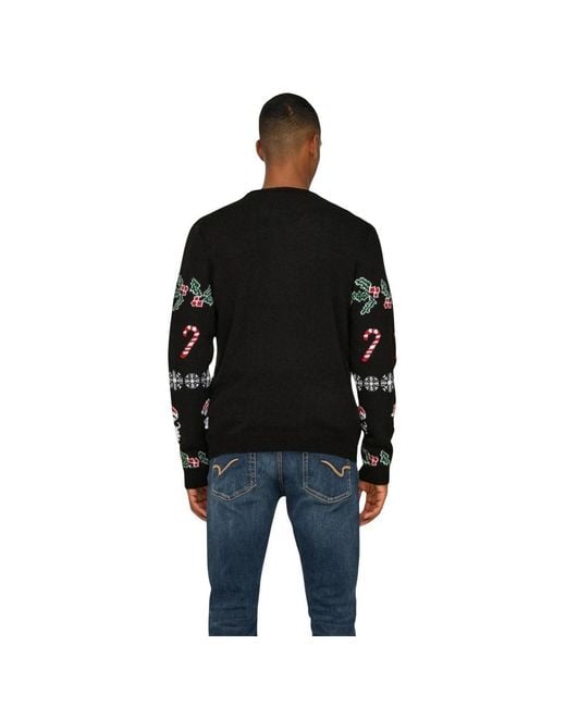 Only & Sons Black Marabou Sweatshirt for men