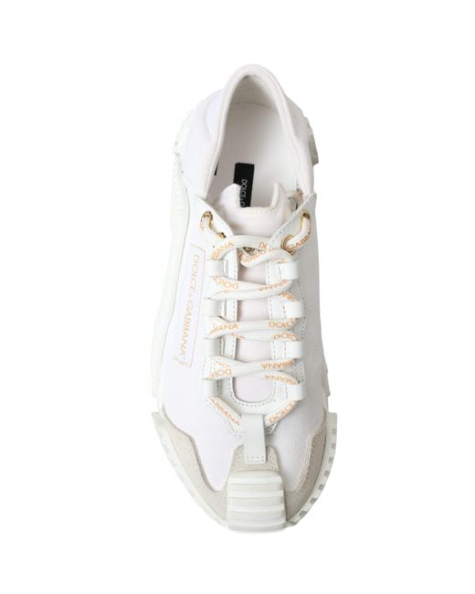 Dolce & Gabbana White Ns1 Low Top Sports Sneakers Shoes