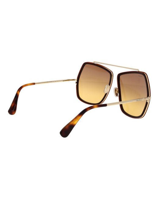 Max Mara Brown Metal Sunglasses