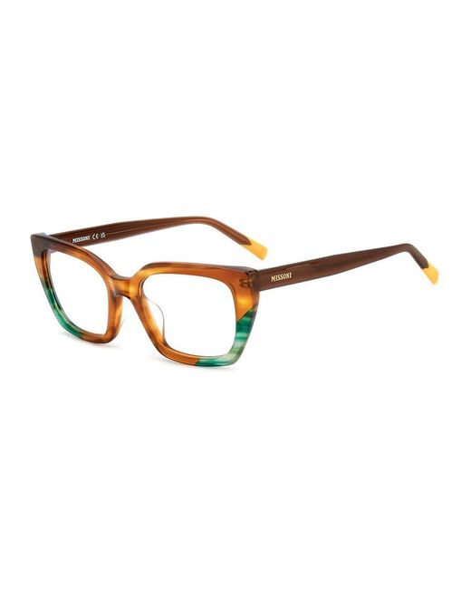 Missoni Brown Multicolor Plastic Glasses (frames)