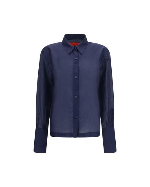 THE LATEST Blue Wool Oves Aries Dress Shirt