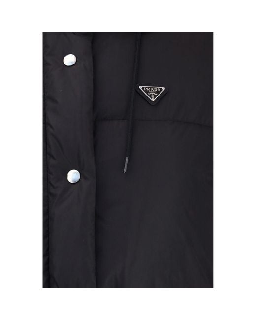 Prada Blue Black Goose Down Parka