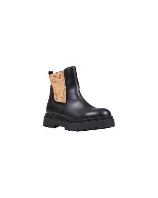 Alviero Martini 1A Classe Blue Black Polyethylene Ankle Boots