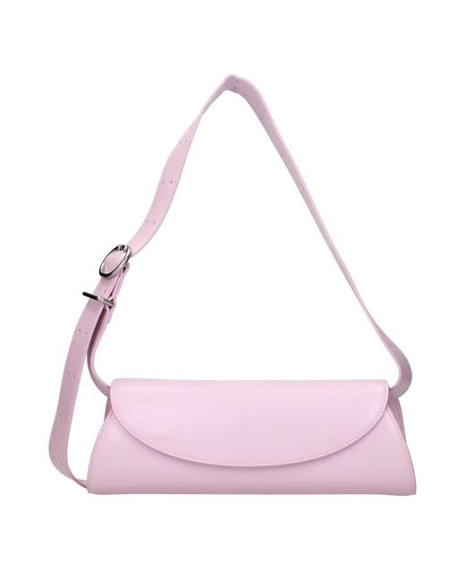 Jil Sander Pink Leather Crossbody Bag