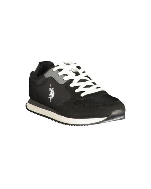 U.S. POLO ASSN. Black Polyurethane Men's Sneaker for men