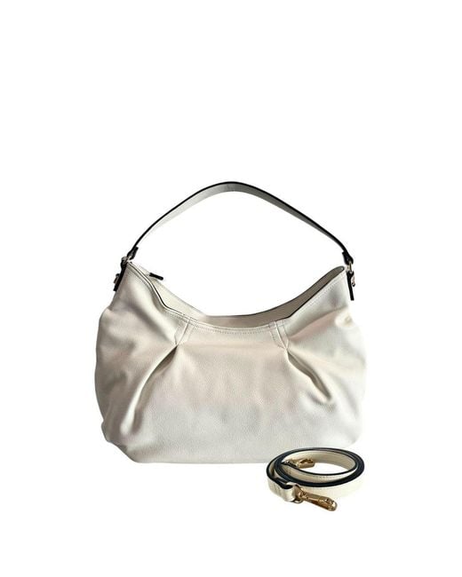 Twinset Metallic White Pu Shoulder Bag