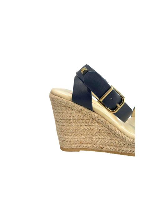 Borbonese Green Blue Leather 's Platform Sandal
