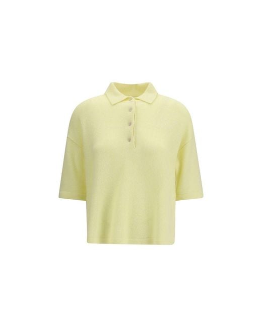 Allude Yellow Cashmere Cashmere Sweater
