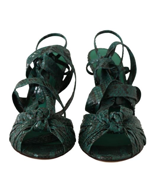 Dolce & Gabbana Green High Heel Sandals