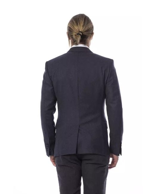 Verri Blue Virgin Wool Blazer for men