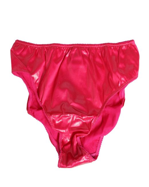 Dolce & Gabbana Pink Silk Satin Slip Girdle Panty Underwear
