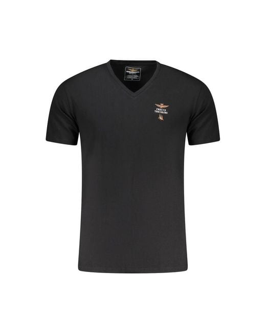 Aeronautica Militare Black Cotton Underwear Shirt for men