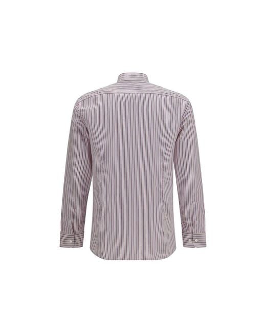 Etro Purple Multicolor Cotton Pattern Shirt for men
