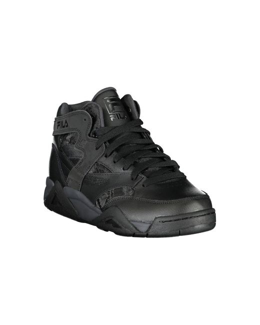 Fila High Top Sports Sneakers With Contrast Details in Black for Men Lyst UK