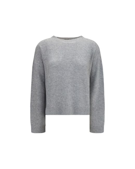 Fabiana Filippi Gray Cashmere Sweatshirt
