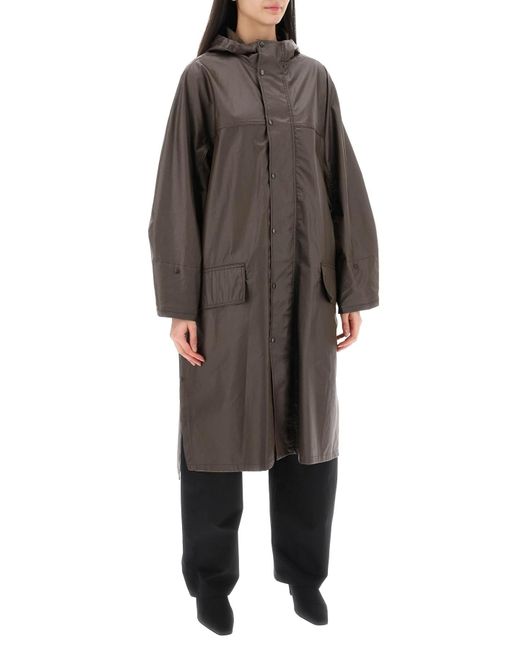Lemaire Gray Cotton-coated Trench Coat