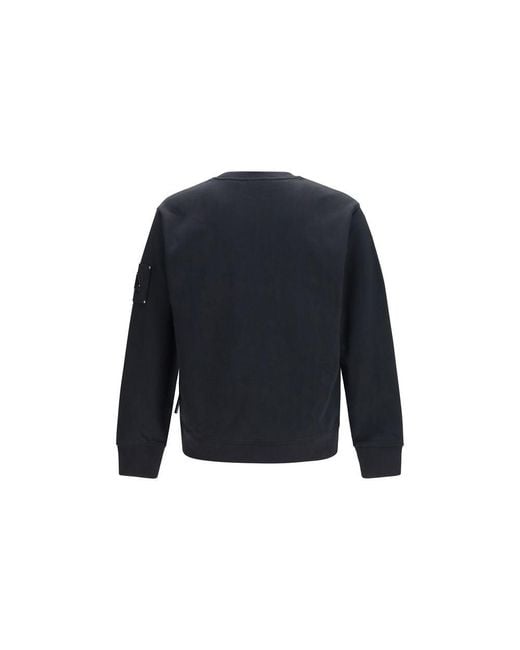 Moose Knuckles Blue Black Cotton Sweatshirt for men