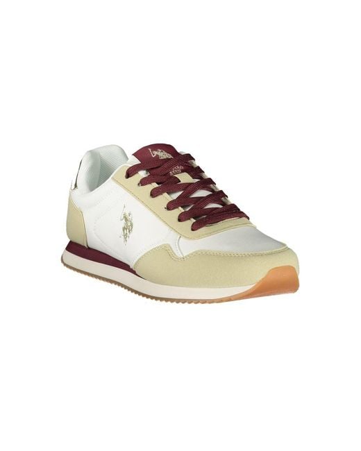 U.S. POLO ASSN. Metallic White Polyurethane 's Sneaker
