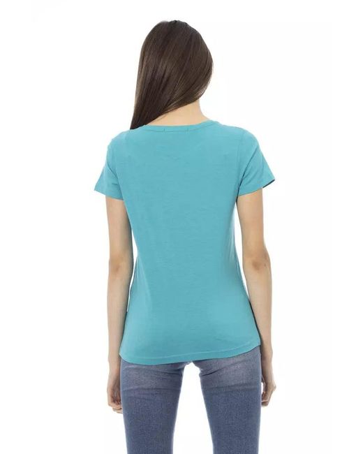 TRUSSARDI ACTION Light Blue Cotton T