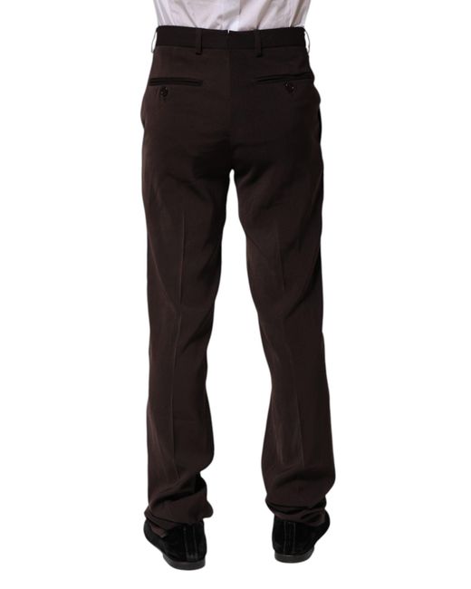 Bencivenga Black Dark Brown Mid Waist Dress Formal Pants for men