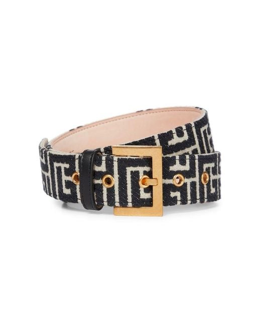 Balmain Black Leather Belt for men