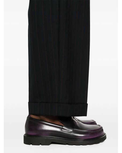 Miu Miu Black High-Waisted Pinstripe Tailored Trousers