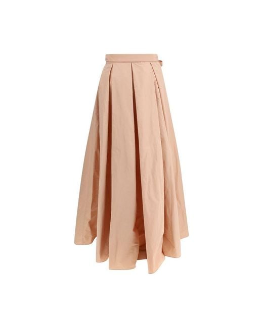 Pinko Natural Polyester Long Skirt