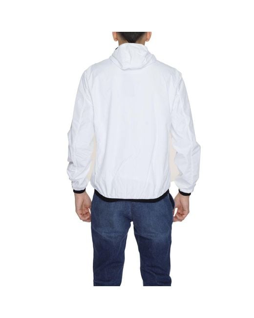 Suns Blue White Polyester Shell Jacket for men