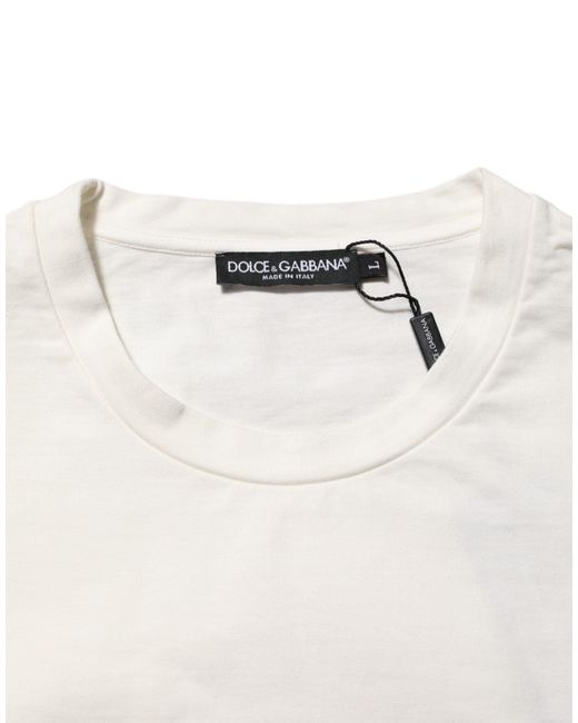 Dolce & Gabbana White Logo Graphic Tee for men