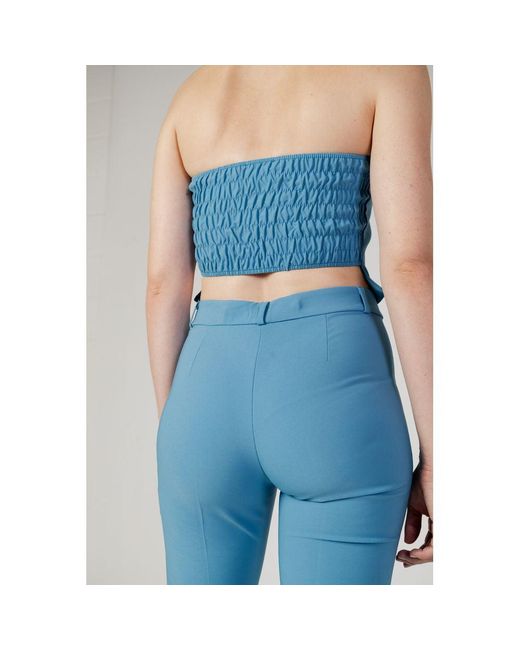 Rinascimento Blue Turquoise Polyester Tops & T