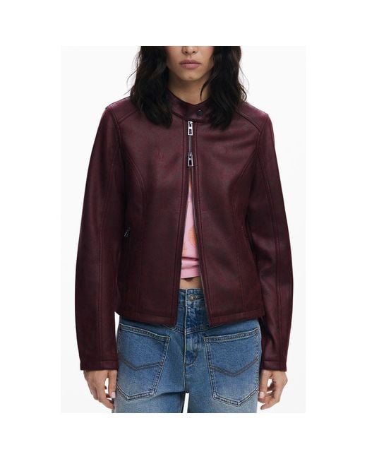 Desigual Red Polyester Jacket