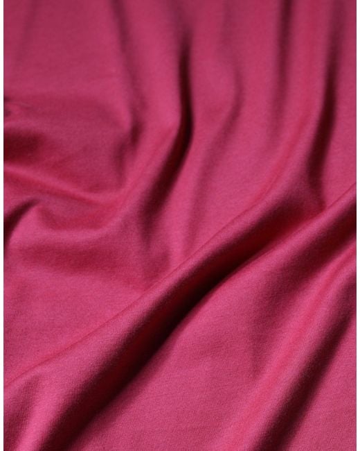 Dolce & Gabbana Red Cotton Dg Logo Print Crew Neck T-Shirt for men