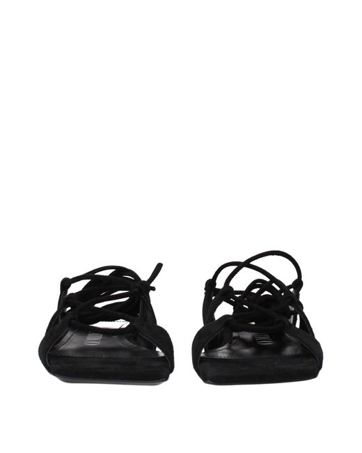 The Attico Black Reneè Sandals Suede