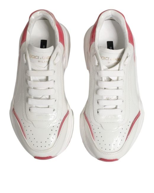 Dolce & Gabbana Multicolor White Pink Daymaster Low Top Sneakers Shoes