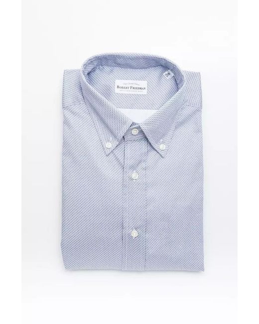Robert Friedman Blue Cotton Shirt for men