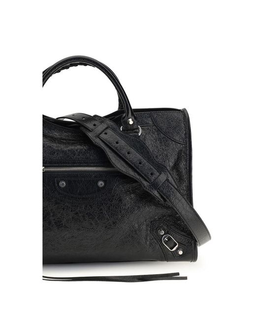 Balenciaga Black Lamb Ovis Aries Aries Shoulder Bag