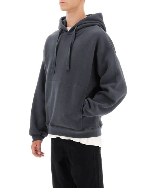 Lemaire Gray Hoodie In Fleece Back Cotton for men