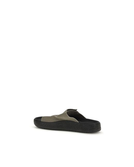 Veja Black Bicolor Calf Leather Bos Taurus Flat Sandals
