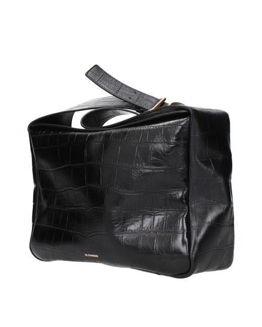 Jil Sander Black Leather Crossbody Bag