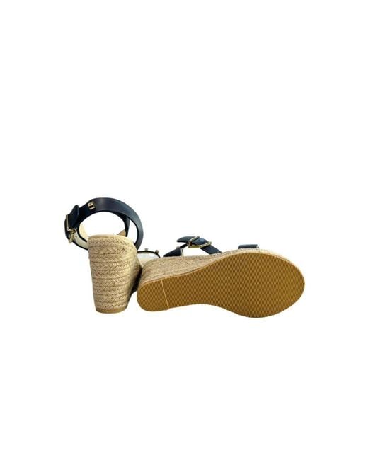 Borbonese Green Blue Leather 's Platform Sandal